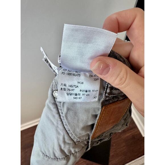 Levis Charcoal 501 Distressed Denim Shorts - Picture 3 of 3
